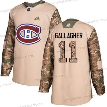 Adidas Miesten Montreal Canadiens #11 Brendan Gallagher Maastokuvio Aito 2017 Veterans Day Ommeltu NHL Paita