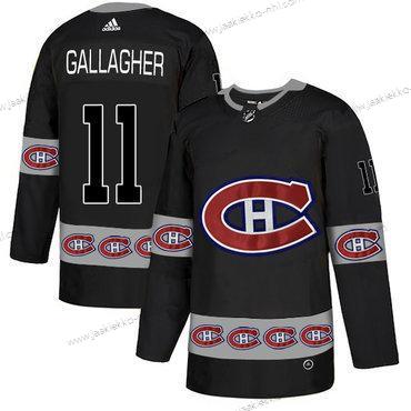 Adidas Miesten Montreal Canadiens #11 Brendan Gallagher Musta Maajoukkue Logos Paita