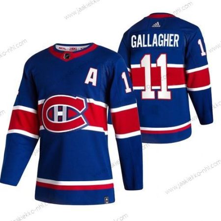 Adidas Miesten Montreal Canadiens #11 Brendan Gallagher Sininen 2020-21 Käänteinen Retro Vaihtopaita NHL Paita