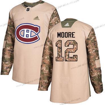 Adidas Miesten Montreal Canadiens #12 Dickie Moore Maastokuvio Aito 2017 Veterans Day Ommeltu NHL Paita