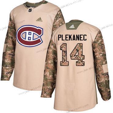 Adidas Miesten Montreal Canadiens #14 Tomas Plekanec Maastokuvio Aito 2017 Veterans Day Ommeltu NHL Paita