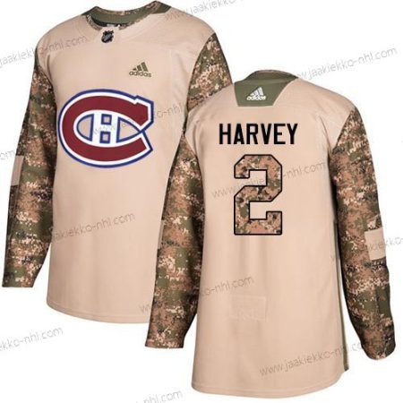 Adidas Miesten Montreal Canadiens #2 Doug Harvey Maastokuvio Aito 2017 Veterans Day Ommeltu NHL Paita