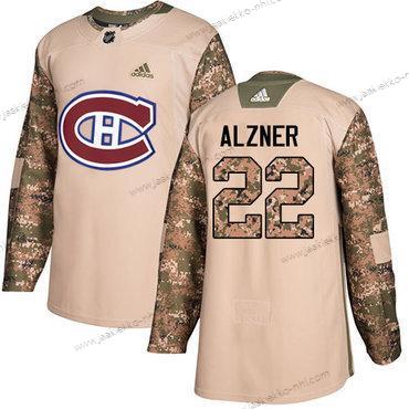 Adidas Miesten Montreal Canadiens #22 Karl Alzner Maastokuvio Aito 2017 Veterans Day Ommeltu NHL Paita