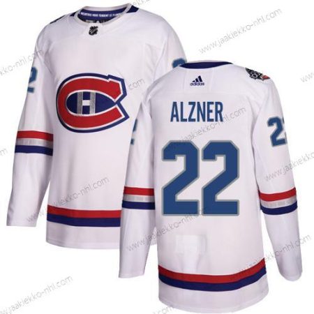 Adidas Miesten Montreal Canadiens #22 Karl Alzner Valkoinen Aito 1917-2017 100th Klassinen Ommeltu NHL Paita