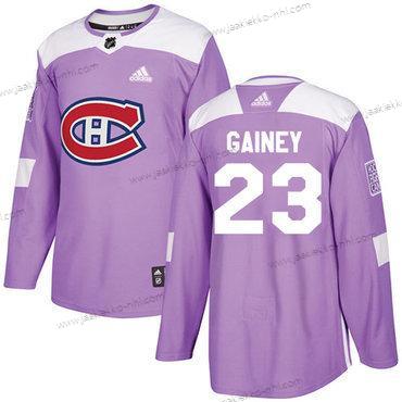 Adidas Miesten Montreal Canadiens #23 Bob Gainey Violetti Aito Taistelee syöpää vastaan Ommeltu NHL Paita