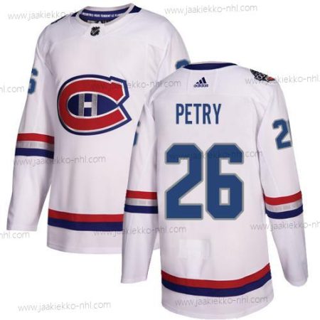 Adidas Miesten Montreal Canadiens #26 Jeff Petry Valkoinen Aito 1917-2017 100th Klassinen Ommeltu NHL Paita