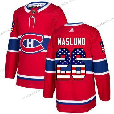 Adidas Miesten Montreal Canadiens #26 Mats Naslund Punainen Kotiottelupaita Aito USA Flag Ommeltu NHL Paita