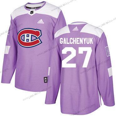 Adidas Miesten Montreal Canadiens #27 Alex Galchenyuk Violetti Aito Taistelee syöpää vastaan Ommeltu NHL Paita