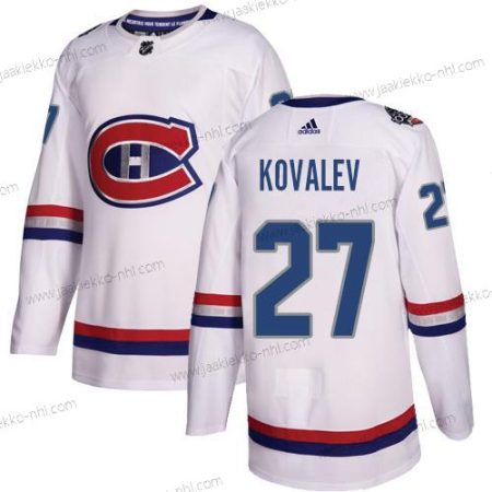 Adidas Miesten Montreal Canadiens #27 Alexei Kovalev Valkoinen Aito 1917-2017 100th Klassinen Ommeltu NHL Paita