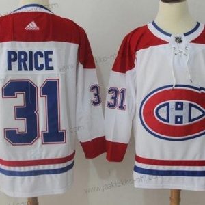 Adidas Miesten Montreal Canadiens #31 Carey Price Valkoinen Road Aito Ommeltu NHL Paita