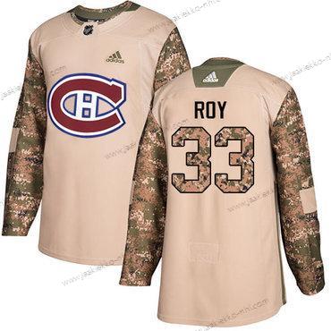 Adidas Miesten Montreal Canadiens #33 Patrick Roy Maastokuvio Aito 2017 Veterans Day Ommeltu NHL Paita