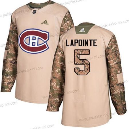 Adidas Miesten Montreal Canadiens #5 Guy Lapointe Maastokuvio Aito 2017 Veterans Day Ommeltu NHL Paita