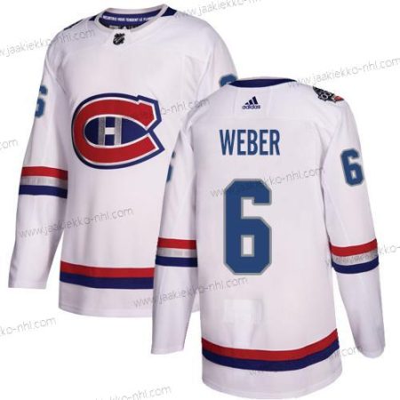 Adidas Miesten Montreal Canadiens #6 Shea Weber Valkoinen Aito 1917-2017 100th Klassinen Ommeltu NHL Paita