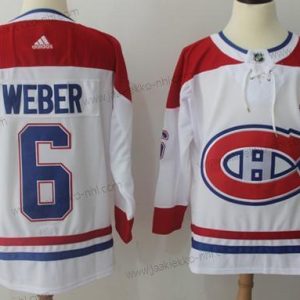 Adidas Miesten Montreal Canadiens #6 Shea Weber Valkoinen Road Aito Ommeltu NHL Paita