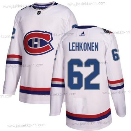 Adidas Miesten Montreal Canadiens #62 Artturi Lehkonen Valkoinen Aito 1917-2017 100th Klassinen Ommeltu NHL Paita