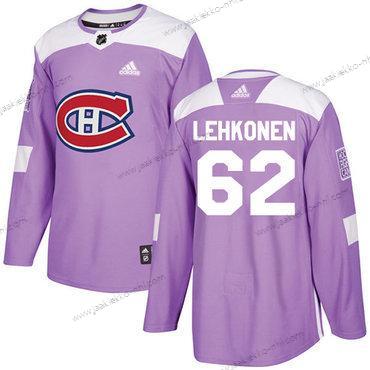 Adidas Miesten Montreal Canadiens #62 Artturi Lehkonen Violetti Aito Taistelee syöpää vastaan Ommeltu NHL Paita