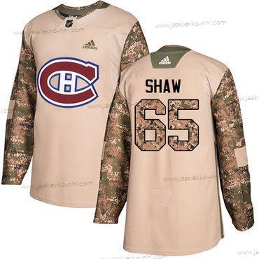 Adidas Miesten Montreal Canadiens #65 Andrew Shaw Maastokuvio Aito 2017 Veterans Day Ommeltu NHL Paita