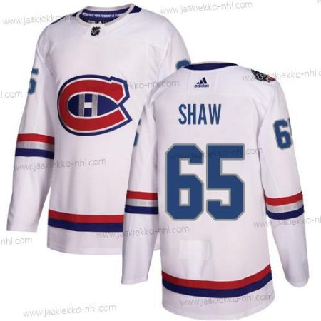 Adidas Miesten Montreal Canadiens #65 Andrew Shaw Valkoinen Aito 1917-2017 100th Klassinen Ommeltu NHL Paita