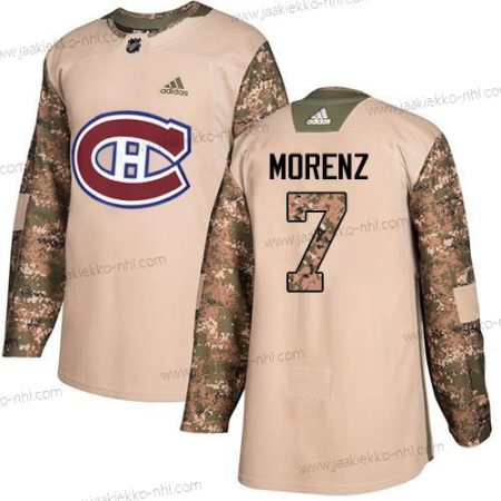 Adidas Miesten Montreal Canadiens #7 Howie Morenz Maastokuvio Aito 2017 Veterans Day Ommeltu NHL Paita