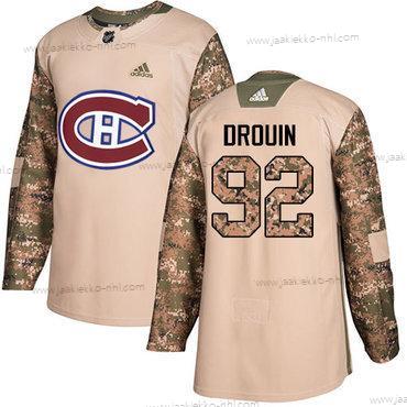 Adidas Miesten Montreal Canadiens #92 Jonathan Drouin Maastokuvio Aito 2017 Veterans Day Ommeltu NHL Paita