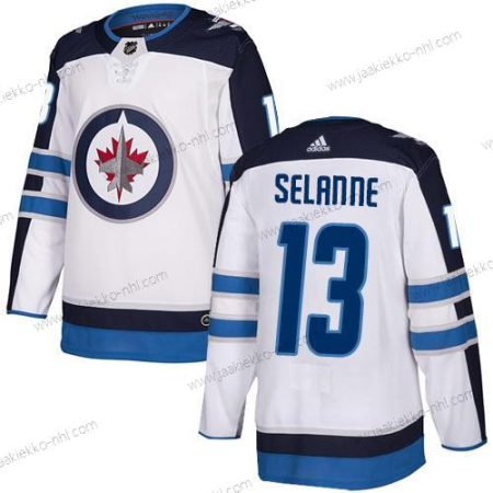 Adidas Miesten NHL Winnipeg Jets #13 Teemu Selanne Kolmas paita Valkoinen Aito Paita