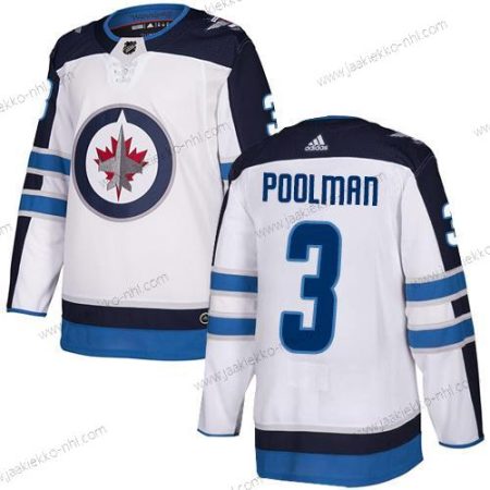 Adidas Miesten NHL Winnipeg Jets #3 Tucker Poolman Kolmas paita Valkoinen Aito Paita