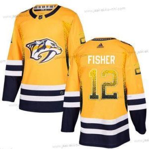 Adidas Miesten Nashville Predators #12 Mike Fisher Kulta Paita