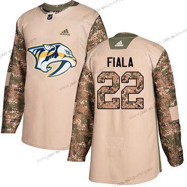 Adidas Miesten Nashville Predators #22 Kevin Fiala Maastokuvio Aito 2017 Veterans Day Ommeltu NHL Paita