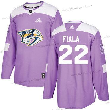 Adidas Miesten Nashville Predators #22 Kevin Fiala Violetti Aito Taistelee syöpää vastaan Ommeltu NHL Paita