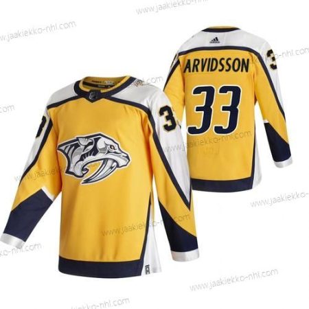 Adidas Miesten Nashville Predators #33 Viktor Arvidsson Keltainen 2020-21 Käänteinen Retro Vaihtopaita NHL Paita