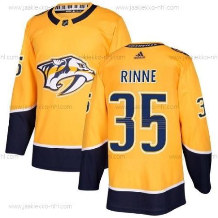 Adidas Miesten Nashville Predators #35 Pekka Rinne Keltainen Kotiottelupaita Aito Ommeltu NHL Paita