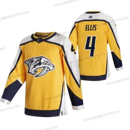 Adidas Miesten Nashville Predators #4 Ryan Ellis Keltainen 2020-21 Käänteinen Retro Vaihtopaita NHL Paita