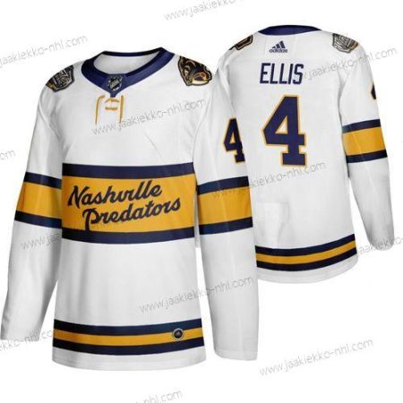 Adidas Miesten Nashville Predators 4 Ryan Ellis Valkoinen 2020 Talvi Klassinen Paita