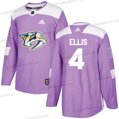 Adidas Miesten Nashville Predators #4 Ryan Ellis Violetti Aito Taistelee syöpää vastaan Ommeltu NHL Paita