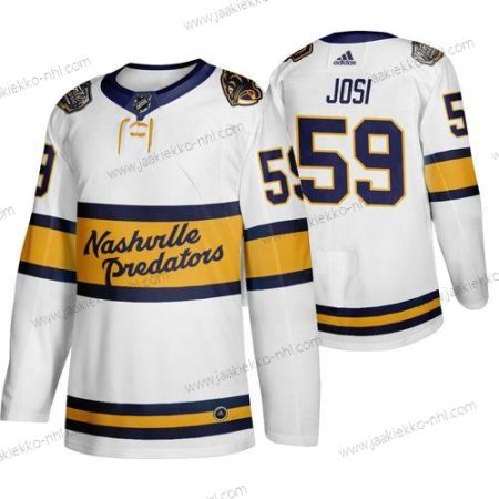 Adidas Miesten Nashville Predators 59 Roman Josi Valkoinen 2020 Talvi Klassinen Paita