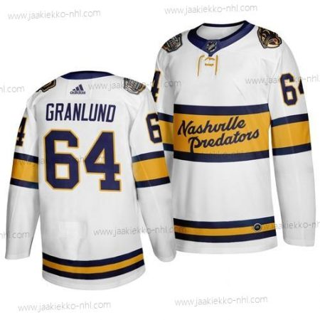 Adidas Miesten Nashville Predators 64 Mikael Granlund Valkoinen 2020 Talvi Klassinen Paita