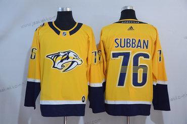 Adidas Miesten Nashville Predators #76 P. K. Subban Keltainen 2017-2018 Jääkiekko Ommeltu NHL Paita