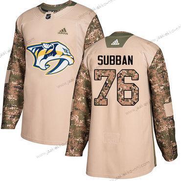 Adidas Miesten Nashville Predators #76 P.K Subban Maastokuvio Aito 2017 Veterans Day Ommeltu NHL Paita