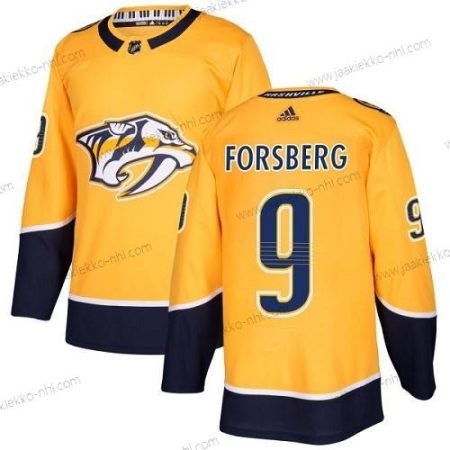 Adidas Miesten Nashville Predators #9 Filip Forsberg Keltainen Kotiottelupaita Aito Ommeltu NHL Paita