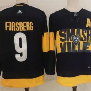 Adidas Miesten Nashville Predators #9 Filip Forsberg Musta 2022 Stadium Series Ommeltu NHL Paita