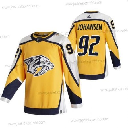 Adidas Miesten Nashville Predators #92 Ryan Johansen Keltainen 2020-21 Käänteinen Retro Vaihtopaita NHL Paita