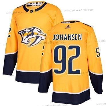 Adidas Miesten Nashville Predators #92 Ryan Johansen Keltainen Kotiottelupaita Aito Ommeltu NHL Paita