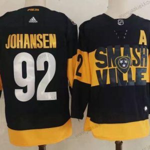 Adidas Miesten Nashville Predators #92 Ryan Johansen Musta 2022 Stadium Series Ommeltu NHL Paita