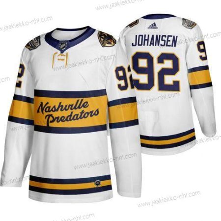 Adidas Miesten Nashville Predators 92 Ryan Johansen Valkoinen 2020 Talvi Klassinen Paita