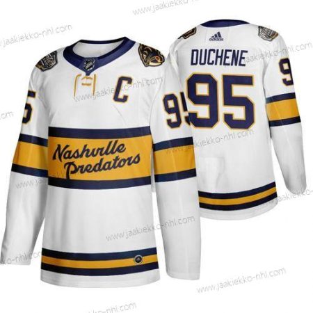 Adidas Miesten Nashville Predators 95 Matt Duchene Valkoinen 2020 Talvi Klassinen Paita