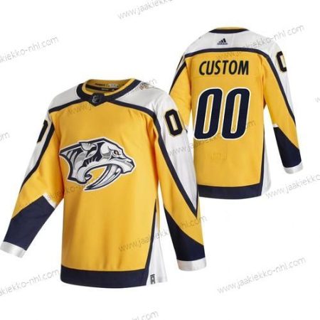 Adidas Miesten Nashville Predators Mukautettu Keltainen 2020-21 Käänteinen Retro Vaihtopaita NHL Paita