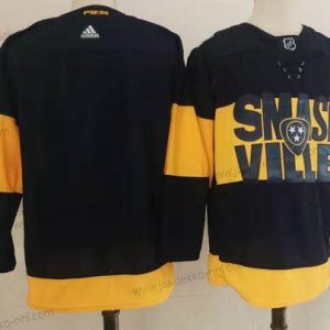 Adidas Miesten Nashville Predators Tyhjä Musta 2022 Stadium Series Ommeltu NHL Paita