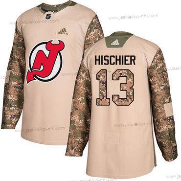 Adidas Miesten New Jersey Devils #13 Nico Hischier Maastokuvio Aito 2017 Veterans Day Ommeltu NHL Paita