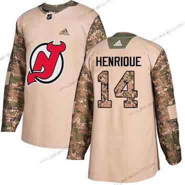 Adidas Miesten New Jersey Devils #14 Adam Henrique Maastokuvio Aito 2017 Veterans Day Ommeltu NHL Paita