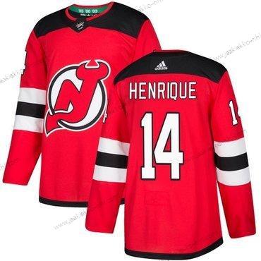 Adidas Miesten New Jersey Devils #14 Adam Henrique Punainen Kotiottelupaita Aito Ommeltu NHL Paita